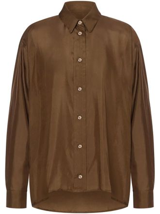 Philosophy di Lorenzo Serafini silk shirt - Brown