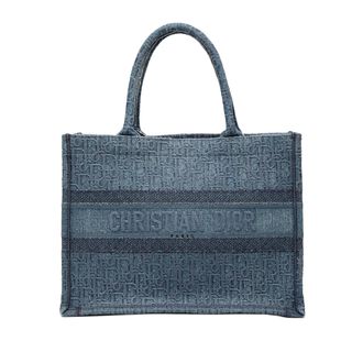 Dior Voorafgaand Medium Oblique Denim Boekentas