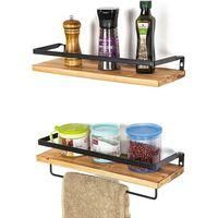 OEM Estanter&iacute;a De Pared De Madera De Varios Niveles Con Estructura Met&aacute;lica, Estilo Industrial, Ideal Para Ba&ntilde;o, Cocina Y Decoraci&oacute;n De Interiores. - Crez