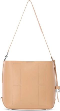 Hogan Stijlvolle leren hobo tas - Dames - Shoppers - Beige - ONE Size - Leer - Tassen