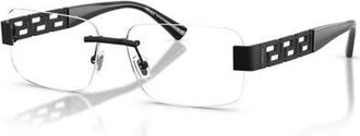 Versace 56mm Rectangle optical glasses in Black at Nordstrom