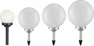 ETC Shop Sfera solare per esterni, luce solare, sfera da giardino, luce solare a led, decorazione da giardino, con durata della luce a picchetto circa 6-8