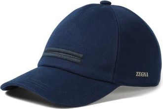 Ermenegildo Zegna Light Taupe Cotton Baseball Cap in Dark Indigo Blue at Nordstrom, Size Medium
