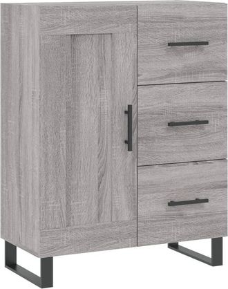 vidaXL Sideboard Grey Sonoma 69.5x34x90 cm Engineered Wood Vidaxl