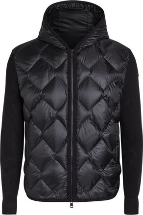 Moncler Close-knit and Nylon Jacket - Black - XL