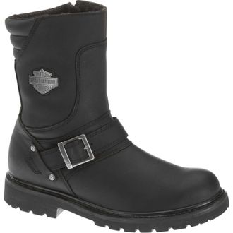 Harley-Davidson Harley Davidson Booker Full grain leather Mens Ankle Boots - Black - Size:UK 8.5