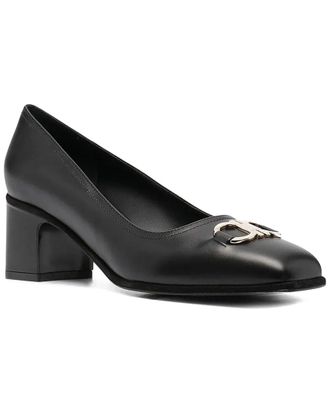 Ferragamo Gancini Leather Buckle Pump