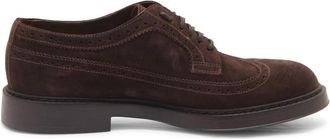 Doucal's Su&egrave;de Veterschoenen- Gemaakt in Itali&euml; - Heren - Veterschoenen - Bruin - 43 EU - Su&egrave;de - Schoenen