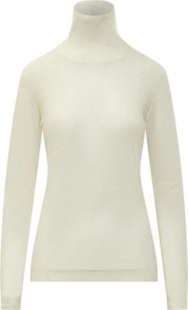 Fabiana Filippi White Turtle Neck Sweater