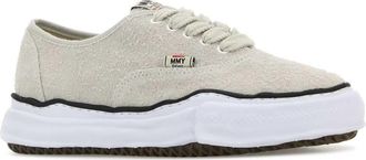 Miharayasuhiro Mens Sand Fabric Sneaker White