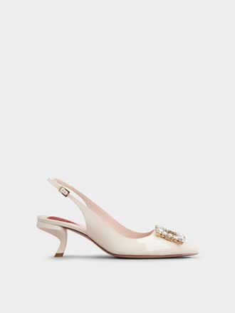 Roger Vivier Virgule Slingback Pumps in patent leather