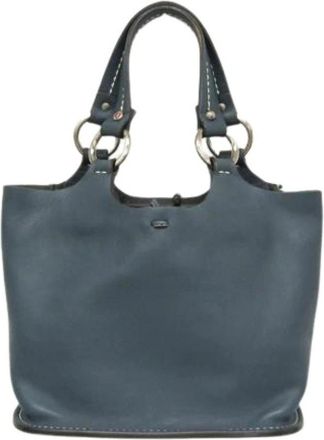 Bally Pre-owned Bucket Bag - Dames - Vintage Tas - Blauw - ONE Size - Leer - Vintage