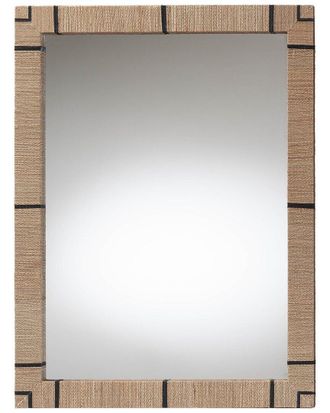 Baxton Studio Mirai Bohemian Woven Grasscloth Rectangle Accent Mirror