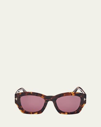 Tom Ford Guilliana Acetate Geometric Sunglasses