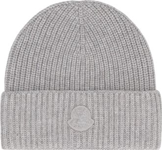 Moncler Accessoires, Dames, Grijs, ONE Size, Kasjmier, Cashmere Beret