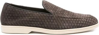 Doucal's Woven Suede Loafers