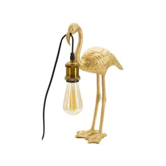 Mauro Ferretti L&aacute;mpara de mesa en resina dorada flamenco cm 25x11,5x39,5