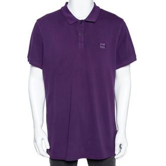 HUGO BOSS Boss By Hugo Boss Purple Cotton Pique Slim Fit Prime Polo T-Shirt 3Xl