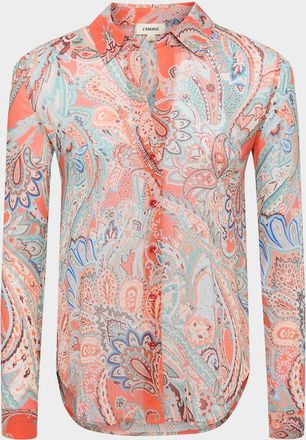 L'agence Laurent Button-Front Blouse