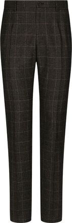 Dolce & Gabbana plaid-check tailored trousers - men - Rayon - 50 - Neutrals
