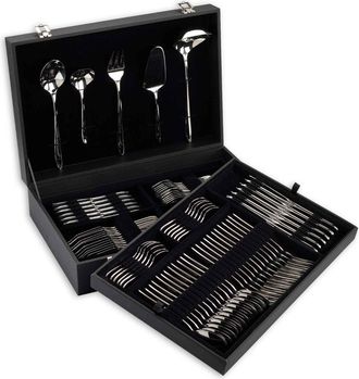 Arcos Malet&iacute;n De Cubiertos Acos Berl&iacute;n 562500 Monoblock De Una Pieza De Acero Inoxidable 18/10 De 3 Mm De Espesor En Estuche De 113 Piezas