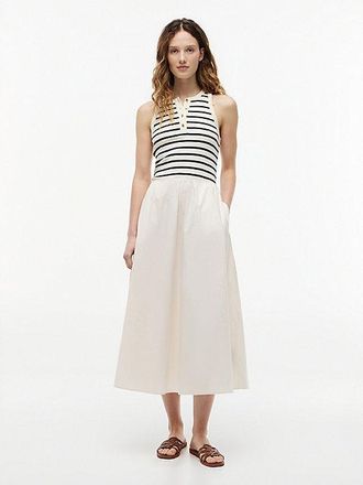 Tommy Hilfiger Vestido largo sin mangas con botones dorados