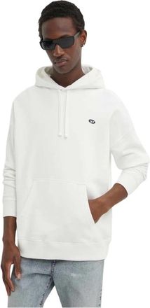 Diesel S-Rob-Hood-Doval-Pj Hoodie - Heren - Hoodies - Wit - 2XL - Katoen - Hoodies & sweatvesten