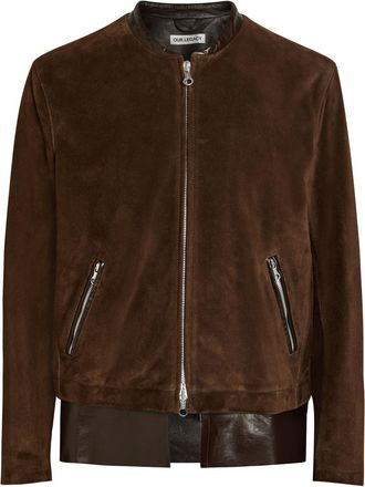 Our Legacy Drift Layered-hem Suede Jacket - Brown - 50 (IT50 / L)