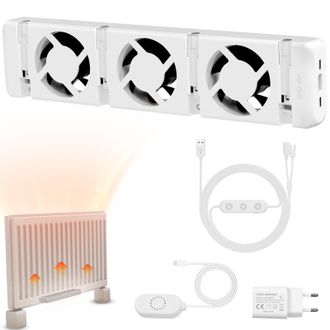 OEM Ventilador De Radiador 3.0, Amplificador Inteligente De Radiador Con Sensor De Temperatura, Silencioso, Ahorra Energ&iacute;a Y Costes De Calefacci&oacute;n (kit De
