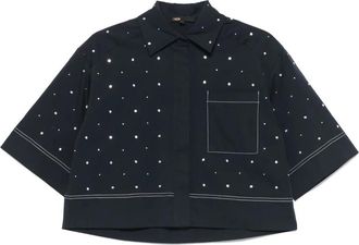 Maje Camicia crop - Blu