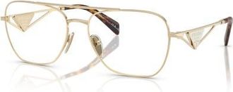 Prada 57mm Pilot optical glasses in Gold at Nordstrom