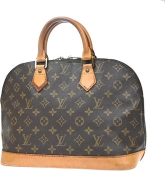Louis Vuitton Alma Handbag Monogram Canvas Brown Canvas Handbag (Pre-Owned)