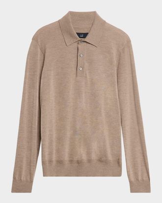 Dunhill Men & apos;s Super-Fine Cashmere Polo Sweater