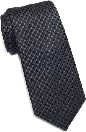 Nordstrom Lamont Check Silk Tie in Black at Nordstrom Rack