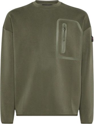 Peuterey Hoodies & sweatvesten, Heren, Groen, M, Polyester, Rokit FL Scuba Sweatshirt