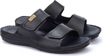 Pikolinos Mens Tarifa Leather Sandal In Black