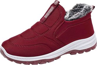 Generic Women Winter Snow Boots Comfortable Warm Faux Fur lined Slip on Ankle Boots Lightweight Waterproof Outdoor Booties