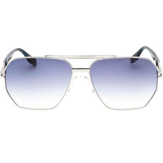 Marc Jacobs Marc Jacob Palladium blauwe lens zilveren zonnebril