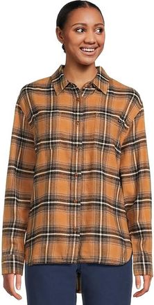 Prana Cabin Core Flannel Womens Clothing Tawny : LG (Womens 10-12), Cotton/Polyester