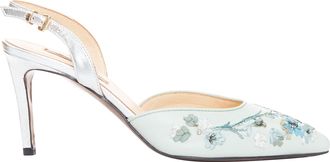 Shiatzy Chen Embroidered Sling Pumps