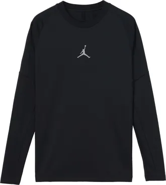 Nike Jordan Air Jordan DRI-FIT Logo Printing Round Neck Sports Pullover Long Sleeves Black DC9740-010