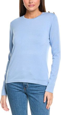 St. John Solid Jersey Knit Sweater