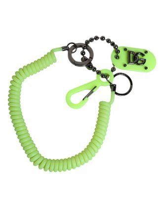 Dolce & Gabbana Groene Veerkrachtige Sleutelhanger DG Logo Mannen Sleutelhanger Keyring