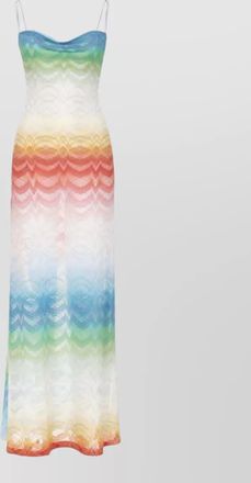 Missoni sheer maxi beach dress open back straps