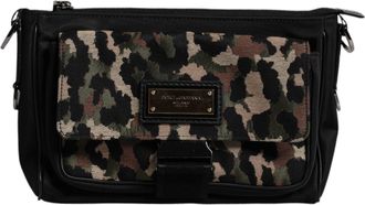 Dolce & Gabbana Multicolor Leopard Jacquard Crossbody Mens Bag (Pre-Owned)