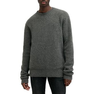 AllSaints Hatten Waffle Stitch Sweater in Charcoal Grey at Nordstrom Rack, Size Xx-Large