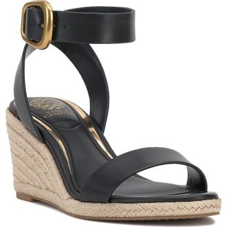 Vince Camuto Felia Wedge Sandal in Black at Nordstrom Rack, Size 6.5