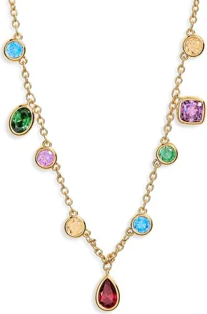 Swarovski Millenia Cushion Cut Crystal Pendant Necklace in Multi/gold at Nordstrom