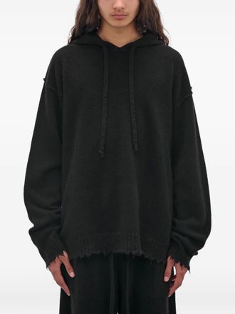Uma Wang cashmere hoodie - men - Cashmere - L - Black
