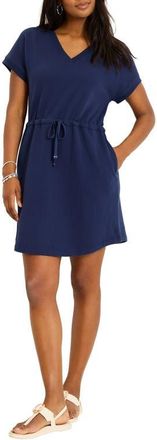 Tommy Bahama Marina del Mar Cotton Fleece V-Neck Dress in Coastline at Nordstrom, Size X-Large